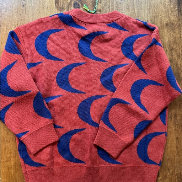 Bobo Choses Crescent Pattern Red and Blue Crewneck Sweater NWT - Picture 2 of 5